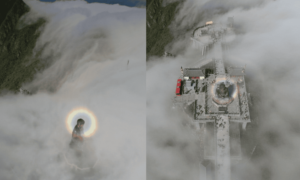 The rare Buddha Light phenomenon represents one of nature's most spectacular optical displays on Fansipan Peak